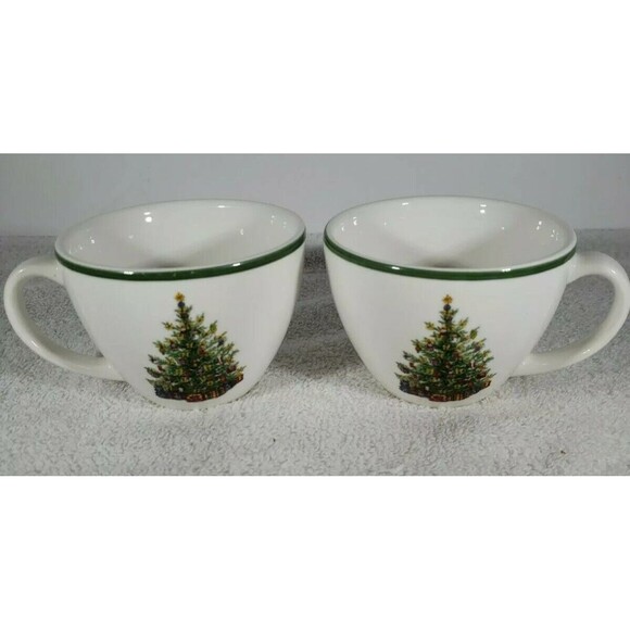 Christopher Radko Traditions Holiday Celebrations Starad Two Tea Cups Colombia - Picture 1 of 9